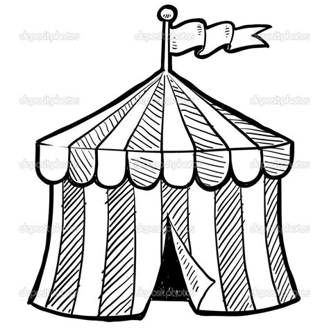 circus tent coloring page  pages printable carnival  jennymorgan