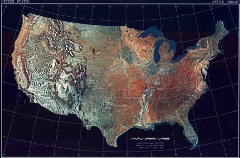 satellite map   united states  america