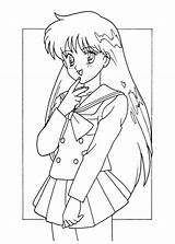 Anime Coloring Pages Girl School Girls Color Sailor Schools Printable Moon Getcolorings Getdrawings sketch template