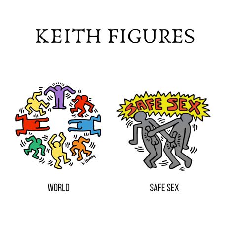 Keith Haring Figures Safe Sex Skater Dancing Love Canvas Hand Etsy