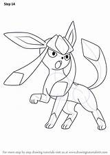 Glaceon Pokemon Draw Step Drawing Drawingtutorials101 Tutorials Coloring Pages Sketch Drawings Anime Learn Getdrawings Sheets Tutorial sketch template