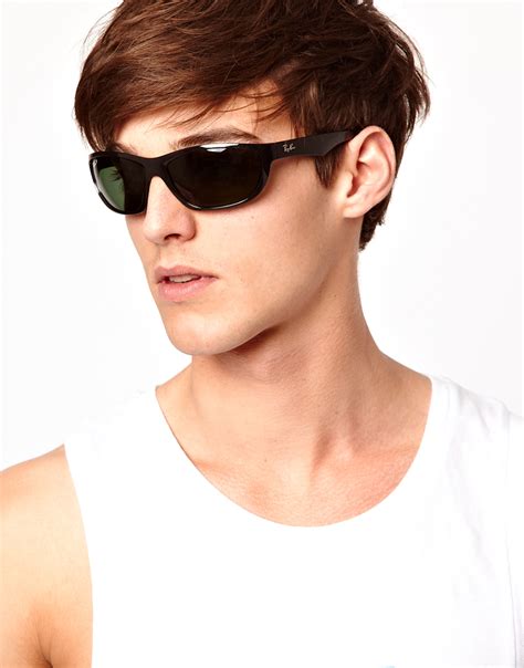 Ray Ban Wrap Sunglasses In Black For Men Lyst