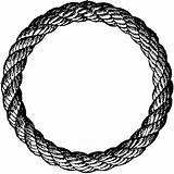 Rope Circle Clipart Nautical Border Frame Knot Clip Vector Drawing Designs Cliparts Tattoo Round Lasso Grommet Circular Line Outline Ring sketch template