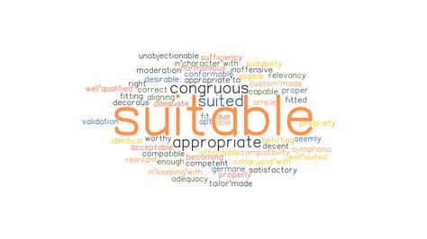 suitable synonyms  related words    word  suitable