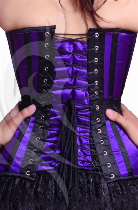 purple satin overbust busk corset euvcpjk pc 44 purple