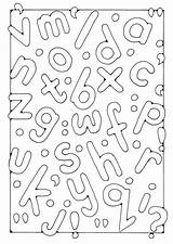 Letters Coloring Printable Materials sketch template