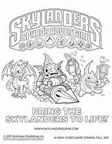Skylanders Coloring Pages Spyro Darkspyro sketch template