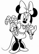 Mouse Minnie Christmas Coloring Pages Printable Getcolorings Eat Color Print sketch template