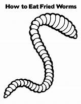 Coloring Earthworm sketch template