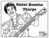 Tharpe Rosetta Coloring Sister Connect Create Return sketch template