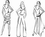 Fashion Sketch Coloring Pages Designer Girls Sketches Vector Woman Stock Printable Elegantwedding Style Mannequin Getcolorings Drawing Bocetos Modern Illustration Designs sketch template