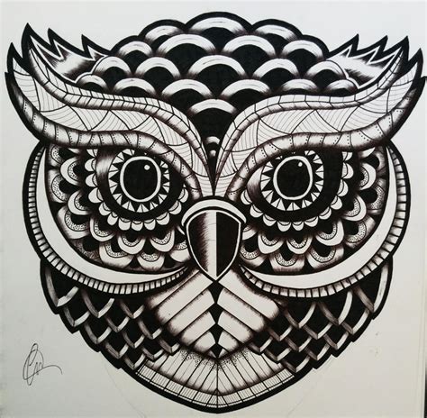 zentangle owl  lukemac  deviantart