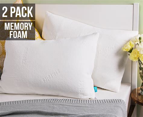 homedics memory foam pillows  pack catchcomau