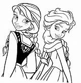 Coloring Elsa Pages Print Frozen Girls Cute sketch template