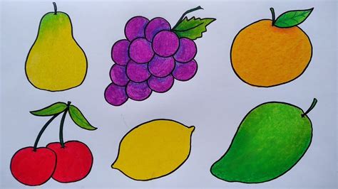 menggambar buah buahan homecare
