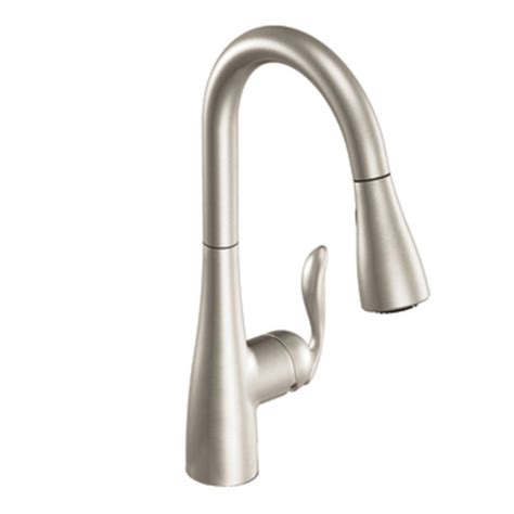 moen csl arbor  handle high arc pulldown kitchen faucet featuring reflex classic