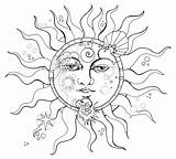 Eclipse Solar Coloring Drawing Moon Face Pages Mitsubishi Getdrawings Color Sheet Printable Getcolorings sketch template