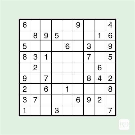 printable sudoku puzzles   levels readers digest