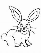 Rabbit Bunny Coloring Cute Template Cartoon Printable Pages Clipart Templates Outline Drawing Baby Kids Rabbits Cliparts Face Easter Clip Animal sketch template