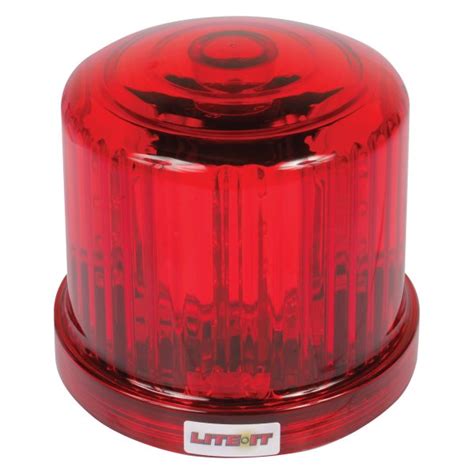 custer products limited hfrl  battery operated magnetic mount rotating red led beacon