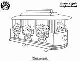 Daniel Tiger Coloring Pages Kids Neighborhood Printable Trolley Printables Sid Kid Science Birthday Color Print Pbs Tigers Colouring Train Party sketch template