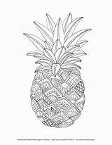 Coloring Pages Fruit Pineapple Adult Mandala Printable Zentangle Cute Sheets Fruits Choose Board Tombowusa Stress Excellent Cut sketch template