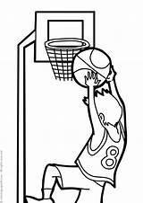 Basketball Coloring Print sketch template