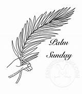 Palm Sunday Leaf Template Coloring Easter School Eastertemplate sketch template
