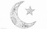 Ramadan Coloring Pages Printable Crescent Template Sketch sketch template