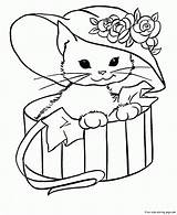 Coloring Pages Cute Kitties Kids Popular sketch template