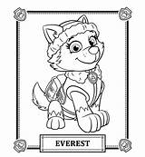 Paw Patrol Coloring Pages Everest Kids sketch template
