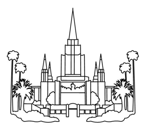 temple lds coloring page