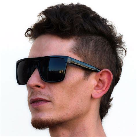 Oversize Aviator Flat Top Square Vintage Retro Fashion Men