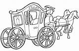 Carriage Coloring Princess Pages Cinderella Kids sketch template