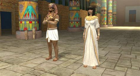 Egyptian Pharaoh And His Wife 2nd Millennium Bc Cảnh 3d Giáo Dục