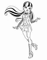Monster High Draculaura Coloring Pages Clawdeen Stein Frankie Wolf sketch template