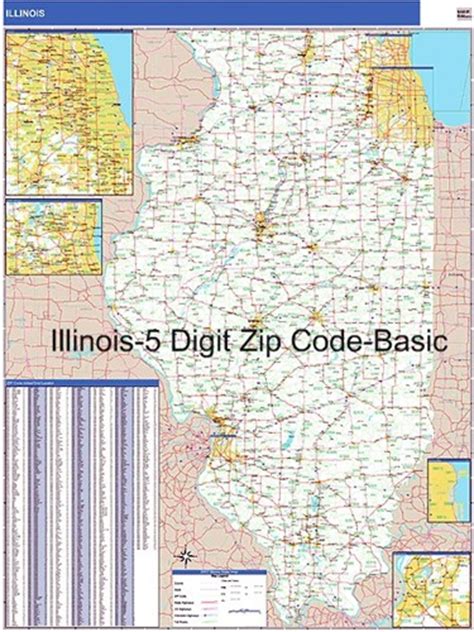 Illinois Zip Code Map With Wooden Rails From