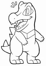 Totodile Coloring Template Pages Color sketch template