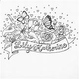 Lily Coloring Pages Name Memory Rose Template sketch template