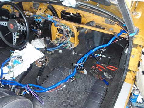 mgb   garage  wiring harness vinyl top alternator