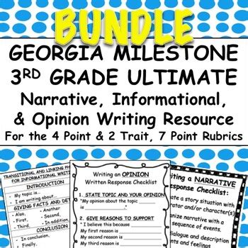 grade ultimate georgia milestone writing bundle lucy caulkins