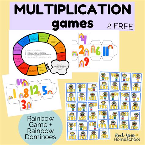 multiplication games  math fun rock  homeschool