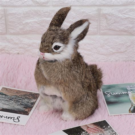 greensen mini realistic plush rabbit lifelike animal easter home