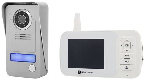 smartwares video door intercom radio complete kit detached grey silver conradcom