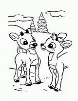 Coloring Reindeer Santa Pages Printable Popular sketch template