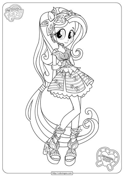 printable equestria girls fluttershy coloring pages fluttershy girls