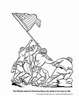 Coloring Pages Veterans Jima Iwo Sheets Print Printable Memorial Color Battle Kids Flag American Honkingdonkey Holiday Symbols Patriotic Sheet History sketch template