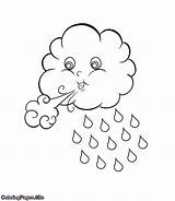 Cloud Coloring Blowing Pages ציעה דף Wind לציעה להדפסה Winter ענן רוח Clouds Kids Cartoon Color Drawing Template דפי Coloringpages sketch template