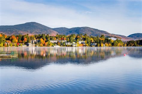 beautiful lake placid  autumn  whiteface lodge