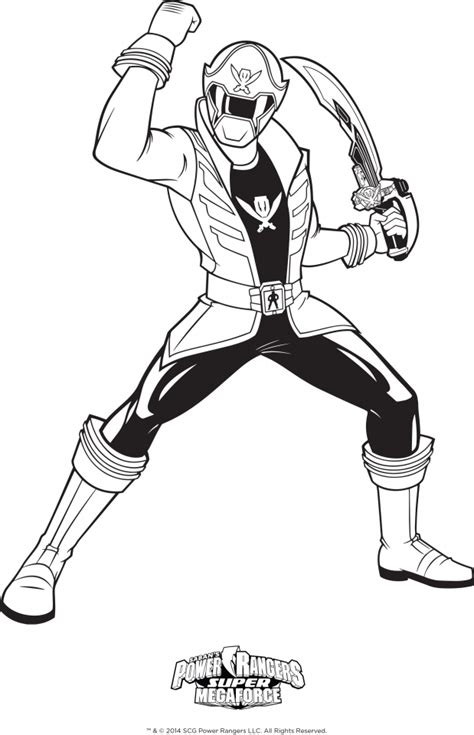 power rangers megaforce coloring pages printable